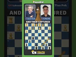 15 year-old Yu Tian Poh defeated a grandmaster in this game 🔥