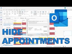 How to hide appointments in outlook calendar