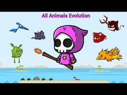 All Animals Evolution With Fighter Wizard Reaper (EvoWorld.io)