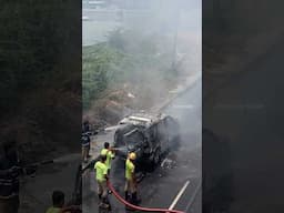 Shocking Car Fire Accident Caught on Camera 😱🤯