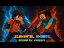 Addon Minecraft Elemental Sword! Pedang Magic dengan Lingkaran Api!