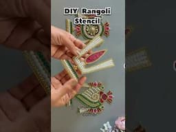 No Mess, No Stress Rangoli Stencil | Easy DIY Hacks #shorts #rangoli #rangolistencil #rangolidesigns