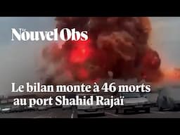 En Iran, un grand port toujours en feu après une explosion meurtrière