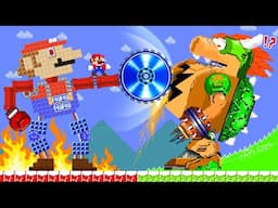 Mario ROBOT Battle: Can Mario Robot vs Bowser Robot but Mario Can Upgrade My Self | ADN MARIO GAME