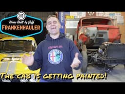 The cab is getting painted! - 1954 Ford F600 Car Hauler Build part 42