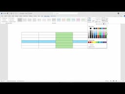 How To Add Background Color To Table Rows and Columns in Word. (Microsoft Word)