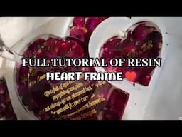 Full Tutorial of RESIN HEART FRAME | Resin Art Course | Complete Information in One Video