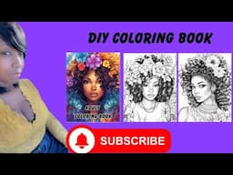 DIY Adult Coloring Book #canva #creativefabrica