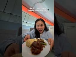 Everything I ate flying business class 🤭🤤😴 #shorts