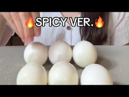 six eggs six ways spicy ver. 🔥 #spicyfood #eggs #mukbang