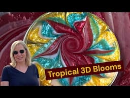 #657 EN: Colorful Tropical Flowers | #epoxyresin