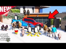 Franklin Open A ZOO Come A New Member in Zoo PENGUIN with Shinchan or CHOP IN GTA V