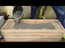 Amazing ideas from Cement and Pine Pallet Box - DIY Garden Decorations from Recycled