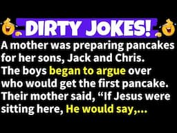 🤣DIRTY JOKES! - Two boys began to argue over the first pancake