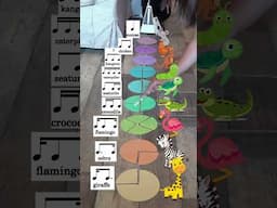 Musical notes and rhythms with animals