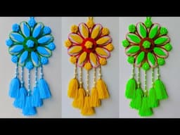Easy & Beautiful Woollen Wall Hanging with Old Bangles | Wall Hanging Craft Ideas Easy