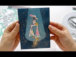 Lady in happiness card tutorial | Fun card making - #Alinacutle® #AlinaCraft #handmadecards