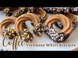 Coffee Viennese Whirl Biscuits | Buttery & Melt-in-Your-Mouth!