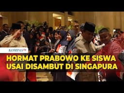 Hormat Prabowo ke Siswa SD saat Disambut di Singapura