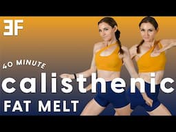 40 min CALISTHENICS FULL BODY WORKOUT - Body Weight Complexes (NO EQUIPMENT) + Cardio + Abs Fat Melt