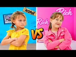 História da menina pobre vs. rica - As crianças aprendem a ser bondosas