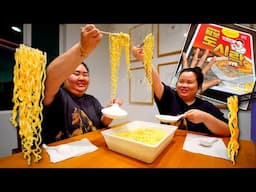 Jumbo Ramen Noodles Mukbang 844% Sodium *Doshirak 8 Servings World's Largest Ramen* 먹방 Eating Show!