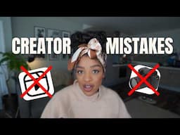 HUGE mistakes I made as a content creator