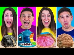 MANGIAMO PER 24 ORE SOLO CIBO A DISNEYLAND BUONO VS SCHIFOSO DEL COLORE PREFERITO CHALLENGE!!