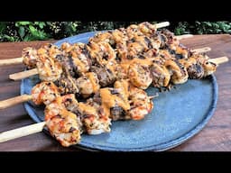 SURF & TURF SPIESSE - Hüftsteak trifft Garnele - schnelles Fingerfood vom Grill