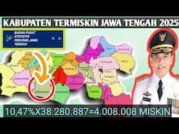 10 Kabupaten Persentase Kemiskinan Tertinggi Provinsi Jawa Tengah Tahun 2025.