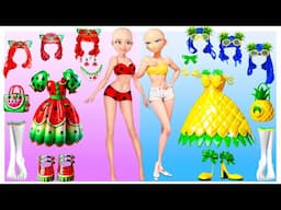 What if Miraculous Marinette, Alya, Chloe, Alix got FRUIT CLOTHES