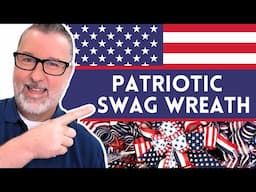 USA Patriotic Swag Wreath - Swag Wreath DIY - #wreath @DavesWreaths