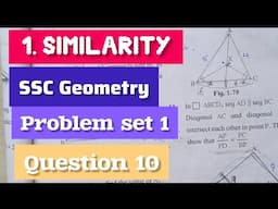 Std 10th//Maths 2 // Geometry // Chp 1 similarity// problem set 1 Q 10 solved in detail SSC
