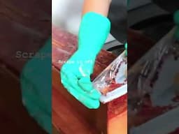 How to remove paint from furniture using stripping gel! #painthack #paintremover #removingpaint