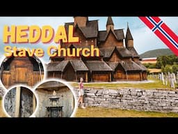 Stave church Heddal in Norway (Middle Ages): A 13th-century wooden church close to Oslo