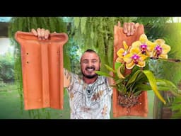 FAÇA UM JARDIM DE ORQUÍDEAS NA PAREDE USANDO TELHA | Simples, Barato e Lindo!