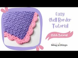 How to Crochet the Shell Border, Crochet Border Stitch Tuturial