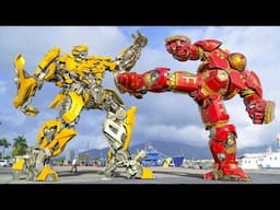 Bumblebee vs Iron Man | Robot Battle | Movie Clip HD