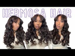 THIS GLUELESS CURTAIN BANG WIG IS A MUST HAVE Super Quick & Easy Install Ft. Hermosa Hair