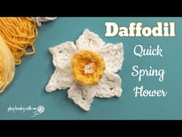 Make This Crochet Daffodil in 15 Minutes! 🌼