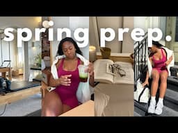 PREPPING FOR SPRING 🌸 HUGE SPRING TRY ON HAUL, NEW HAIR! deep cleaning & a glow up