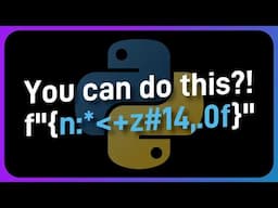 F-string format specifications are INSANELY POWERFUL