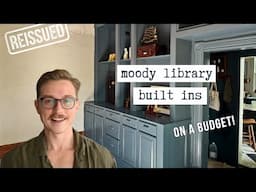 Dramatic Library Built Ins on a BUDGET Using Thrifted Materials