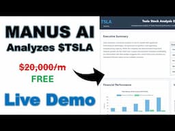 Manus AI for Finance - Analyze $TSLA Stock with China's Leading AI Agent