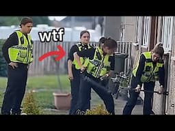 Man MOCKS Female Cops For Lacking STRENGTH To Ram Door