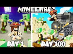 I Survived 100 Days of DEAD RAILS in Minecraft!