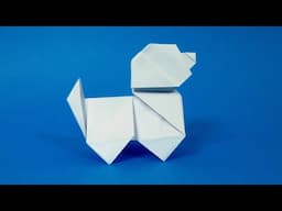Simple origami dog tutorial  How to make an origami dog out of paper