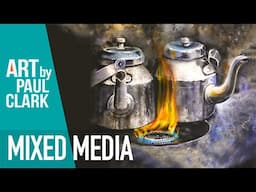 How to Paint 2 Steel Coffee Pots .... with fire!