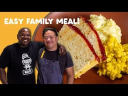 Family-Style Chicken Meatloaf with Creamed Corn & Mashed Potatoes | Winning Mealtime