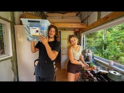 Building a tiny home while living out of it (DAY IN THE LIFE)